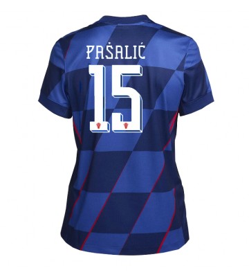 Kroatien Mario Pasalic #15 Udebanetrøje Dame EM 2024 Kort ærmer
